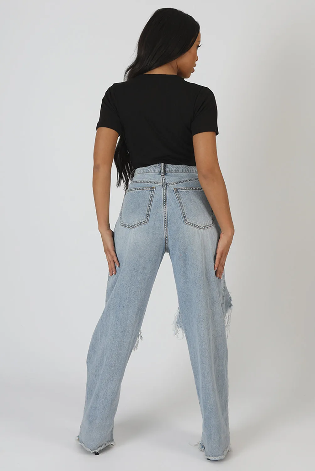 Knotch Front Short Sleeve Ribbed Bodysuit Black sold by Public Desire product image thumbnail 4