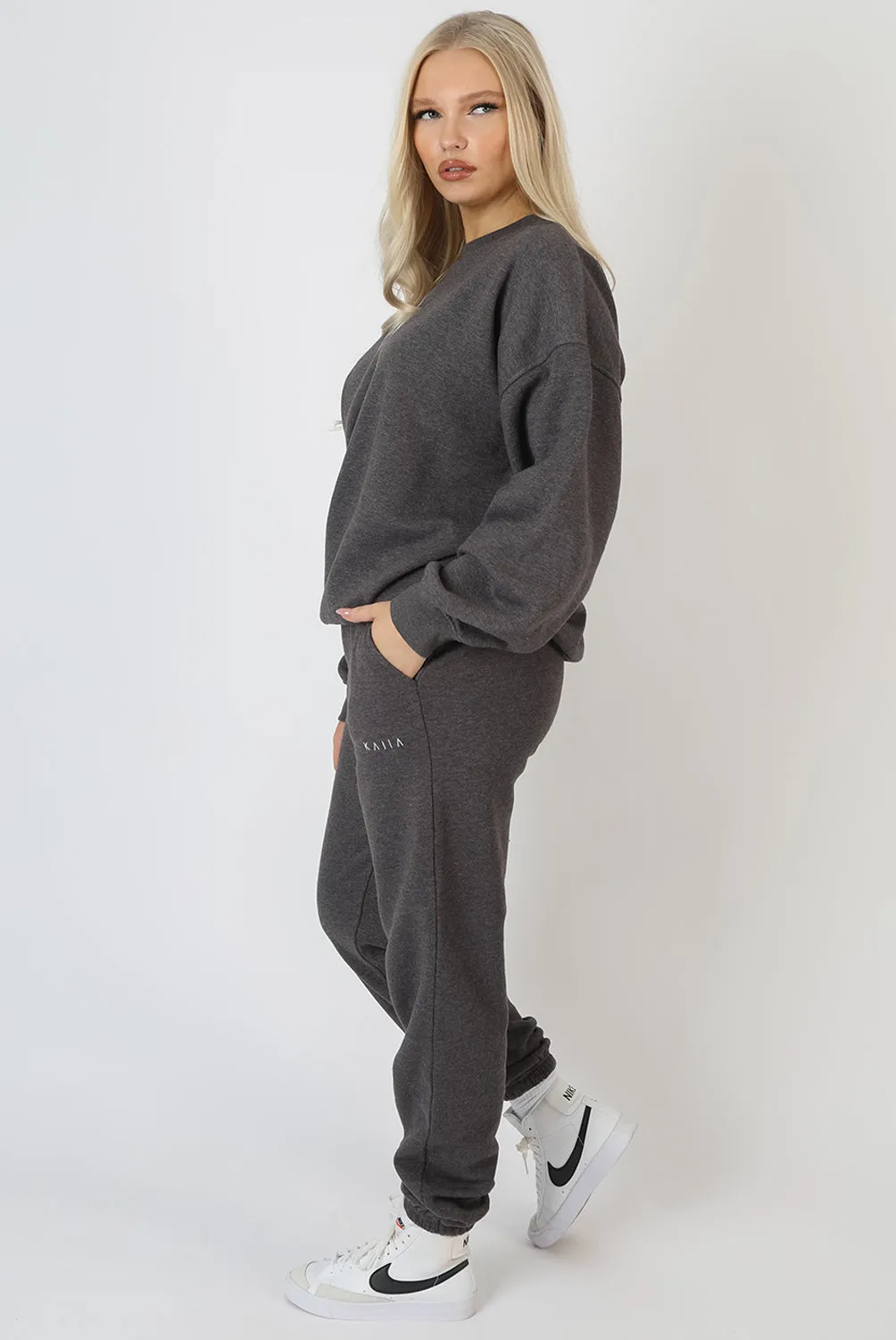 Kaiia Embroidered Sweatshirt Washed Charcoal sold by Public Desire product image thumbnail 3