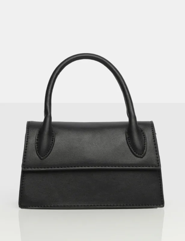 The Hailey Black PU One Handle Mini Bag sold by Public Desire