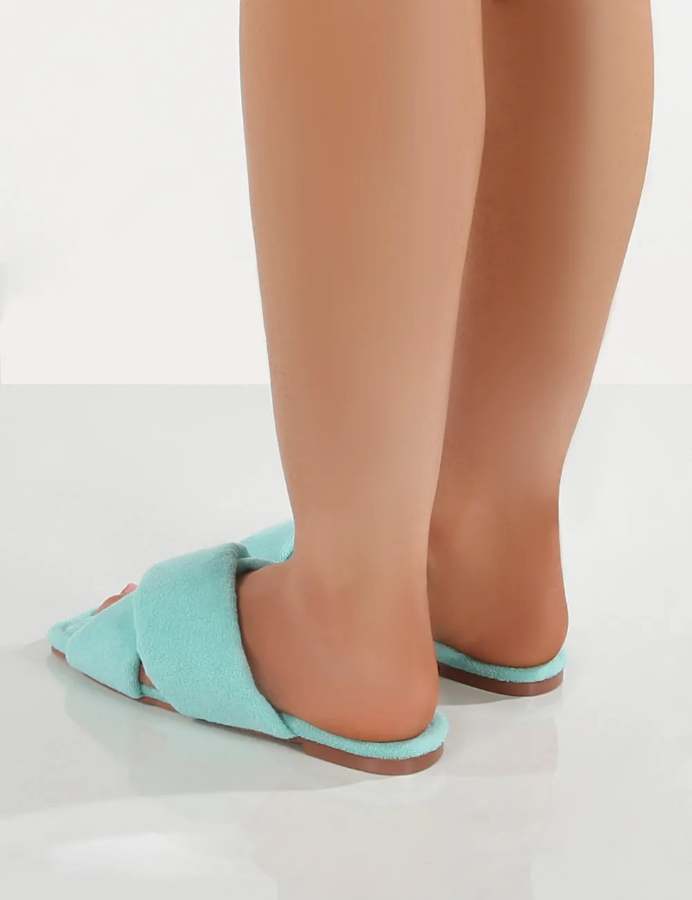 Tropicana Turquoise PU Cross Over Slider Sandals sold by Public Desire product image thumbnail 2