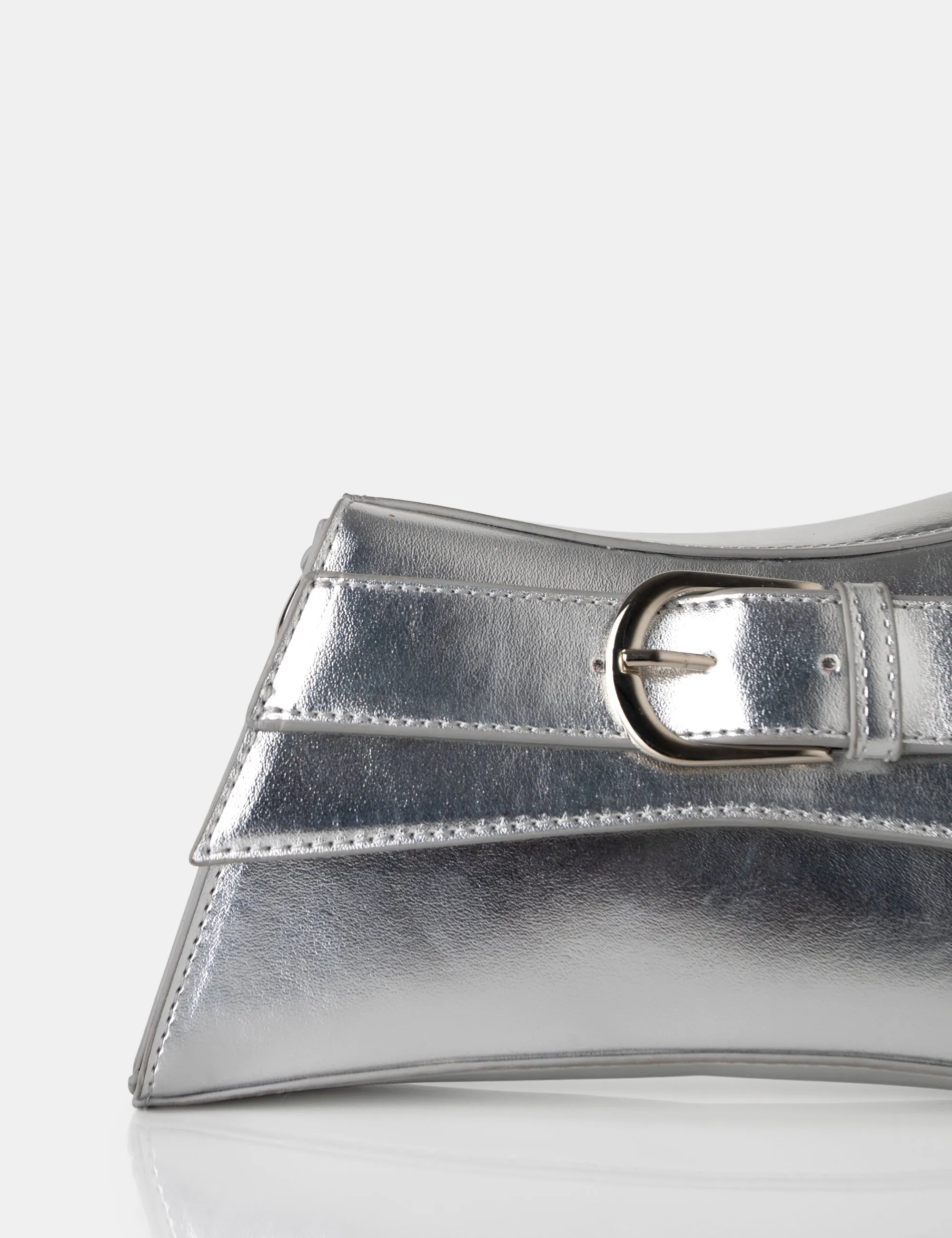 The Charli Silver Metallic Adjustable Strap Mini Bag sold by Public Desire product image thumbnail 3