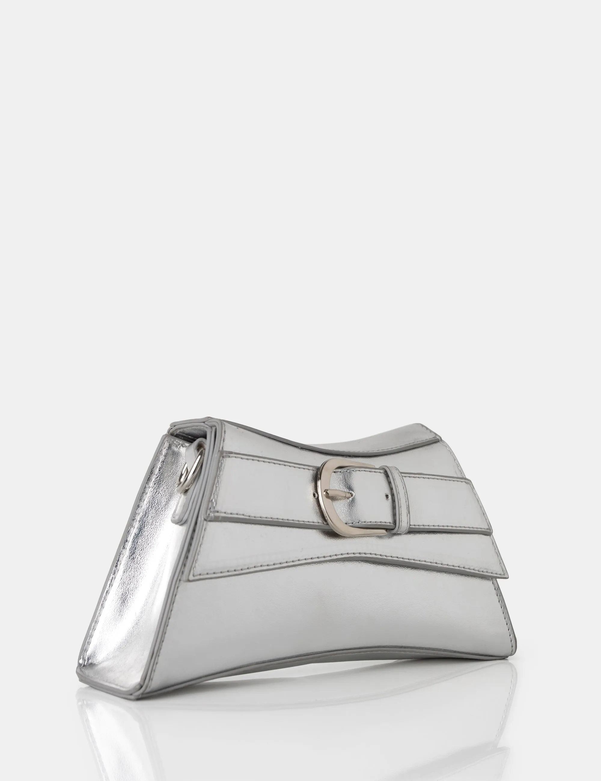 The Charli Silver Metallic Adjustable Strap Mini Bag sold by Public Desire product image thumbnail 2