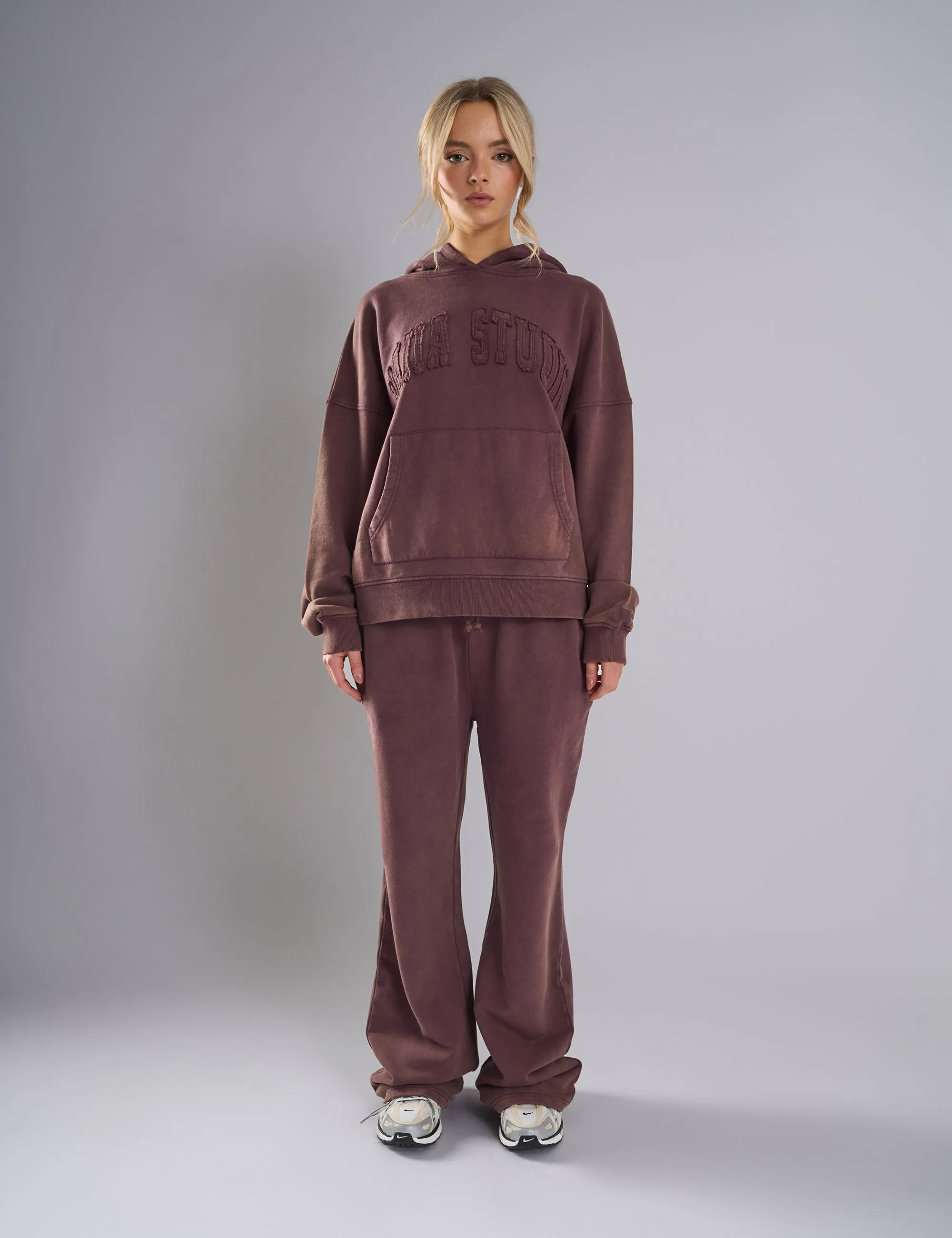 Kaiia Studio Distressed Applique Hoodie Plum sold by Public Desire product image thumbnail 3