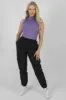 Nylon Sport Track Pants Black sold by Public Desire