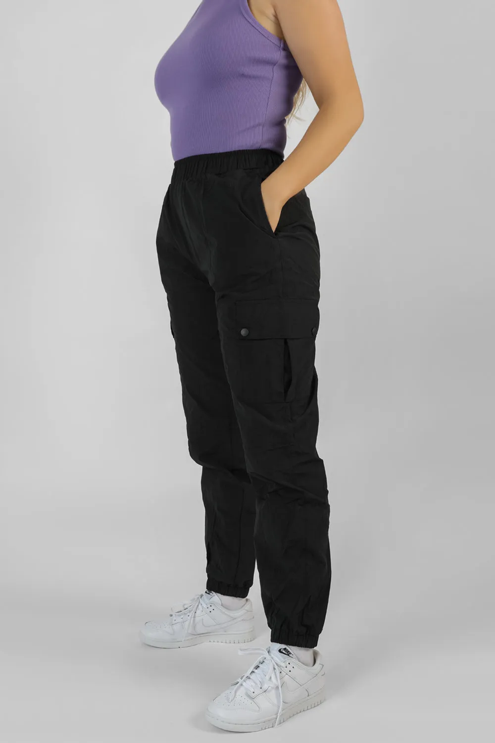 Nylon Sport Track Pants Black sold by Public Desire product image thumbnail 5