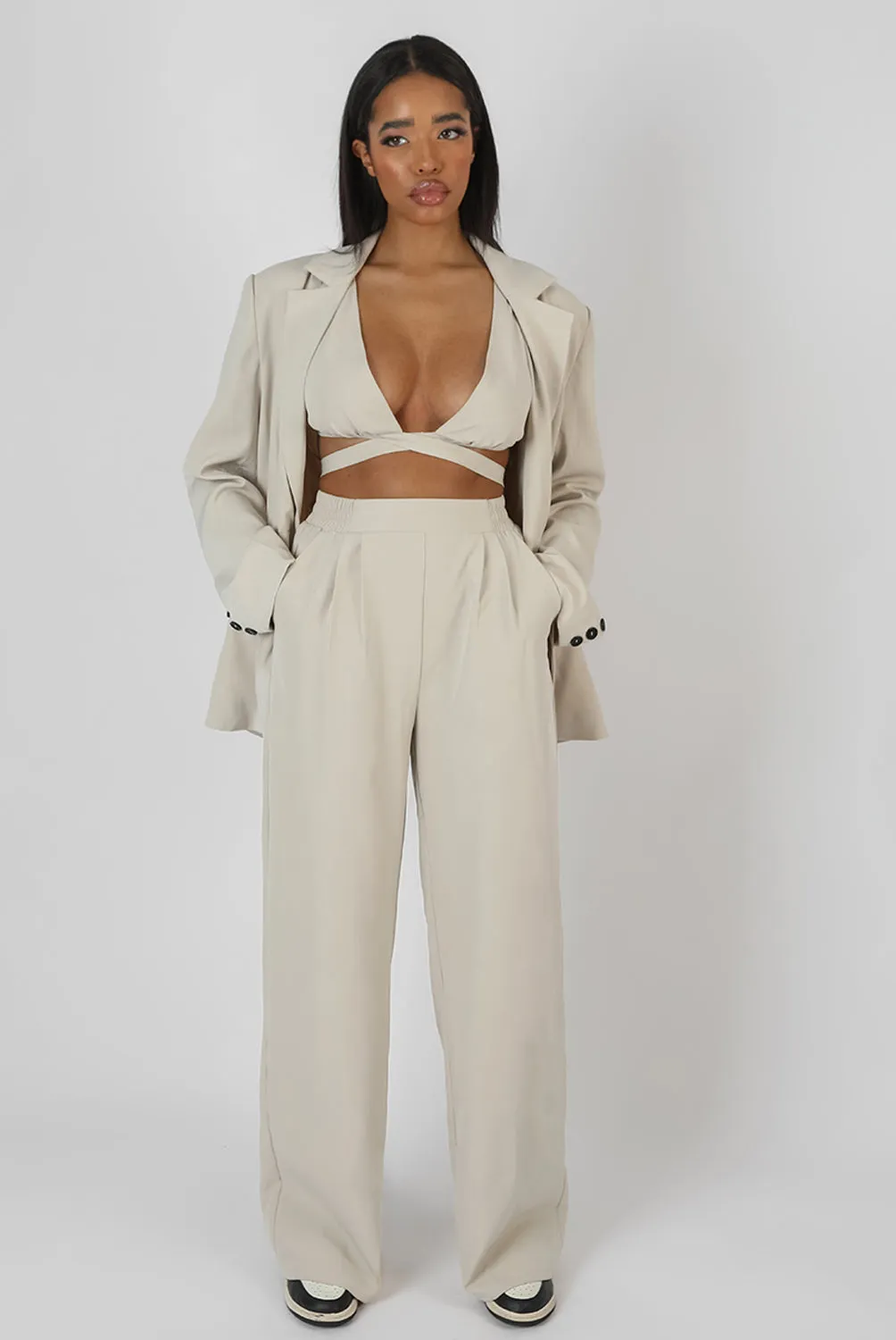 Relaxed Blazer Stone sold by Public Desire product image thumbnail 3