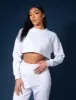 Oversized Cropped Sweat Oatmeal Marl sold by Public Desire