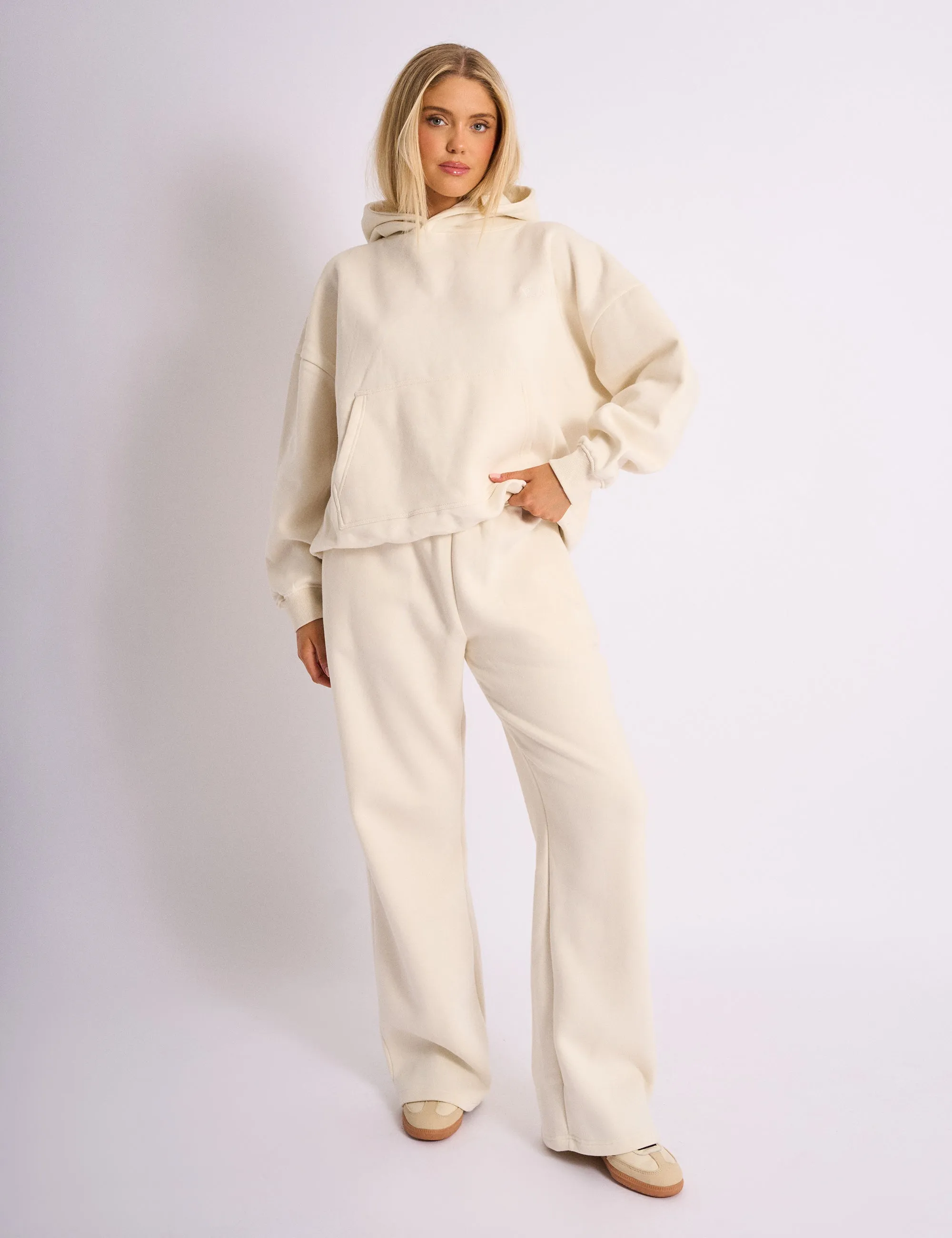 Kaiia Logo Embossed Oversized Hoodie Cream sold by Public Desire product image thumbnail 3