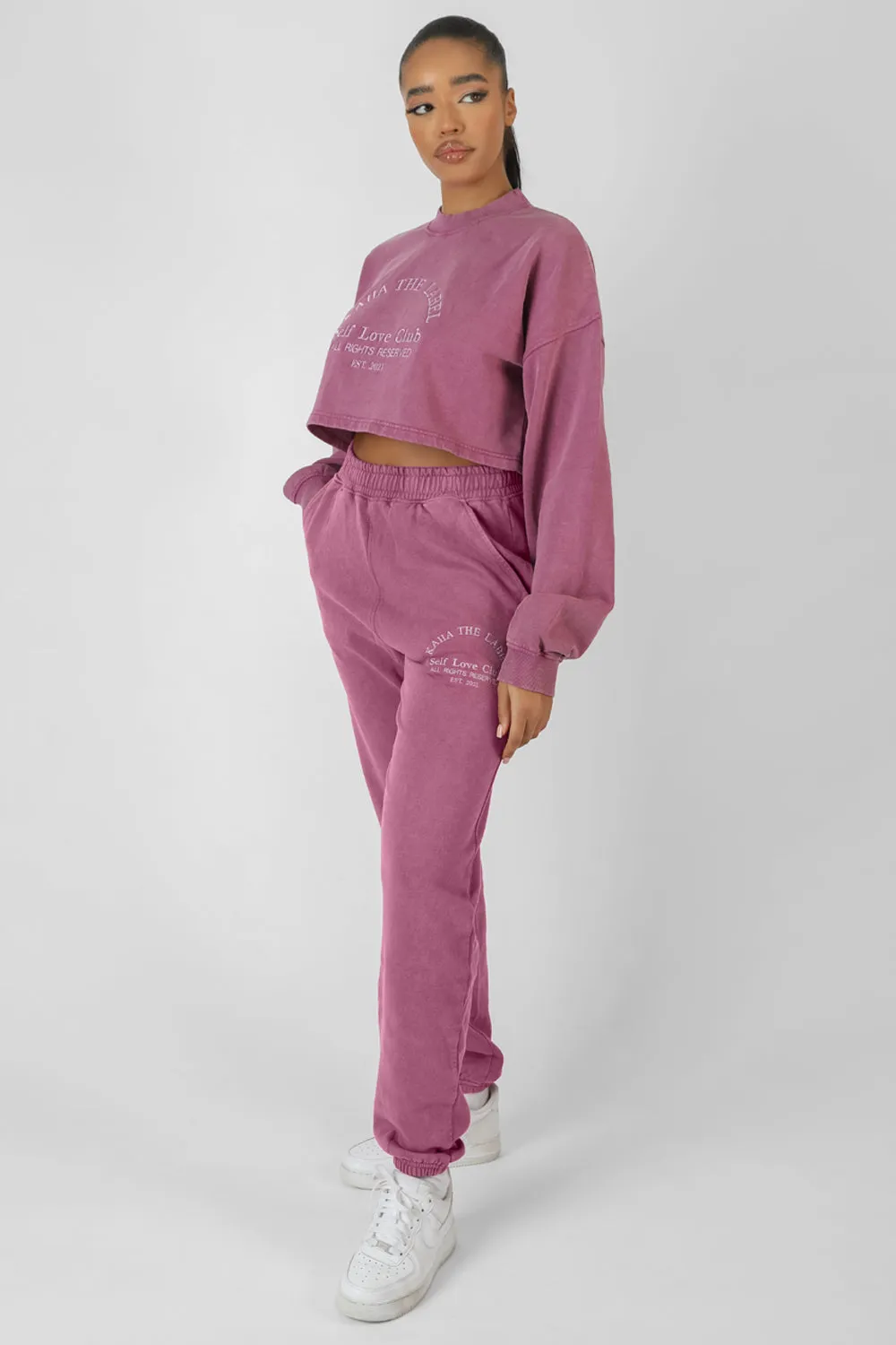 Self Love Club Cropped Sweatshirt Purple sold by Public Desire product image thumbnail 5