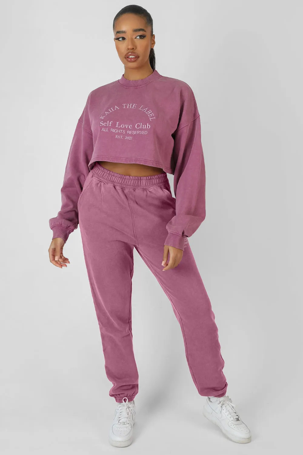 Self Love Club Cropped Sweatshirt Purple sold by Public Desire product image thumbnail 3