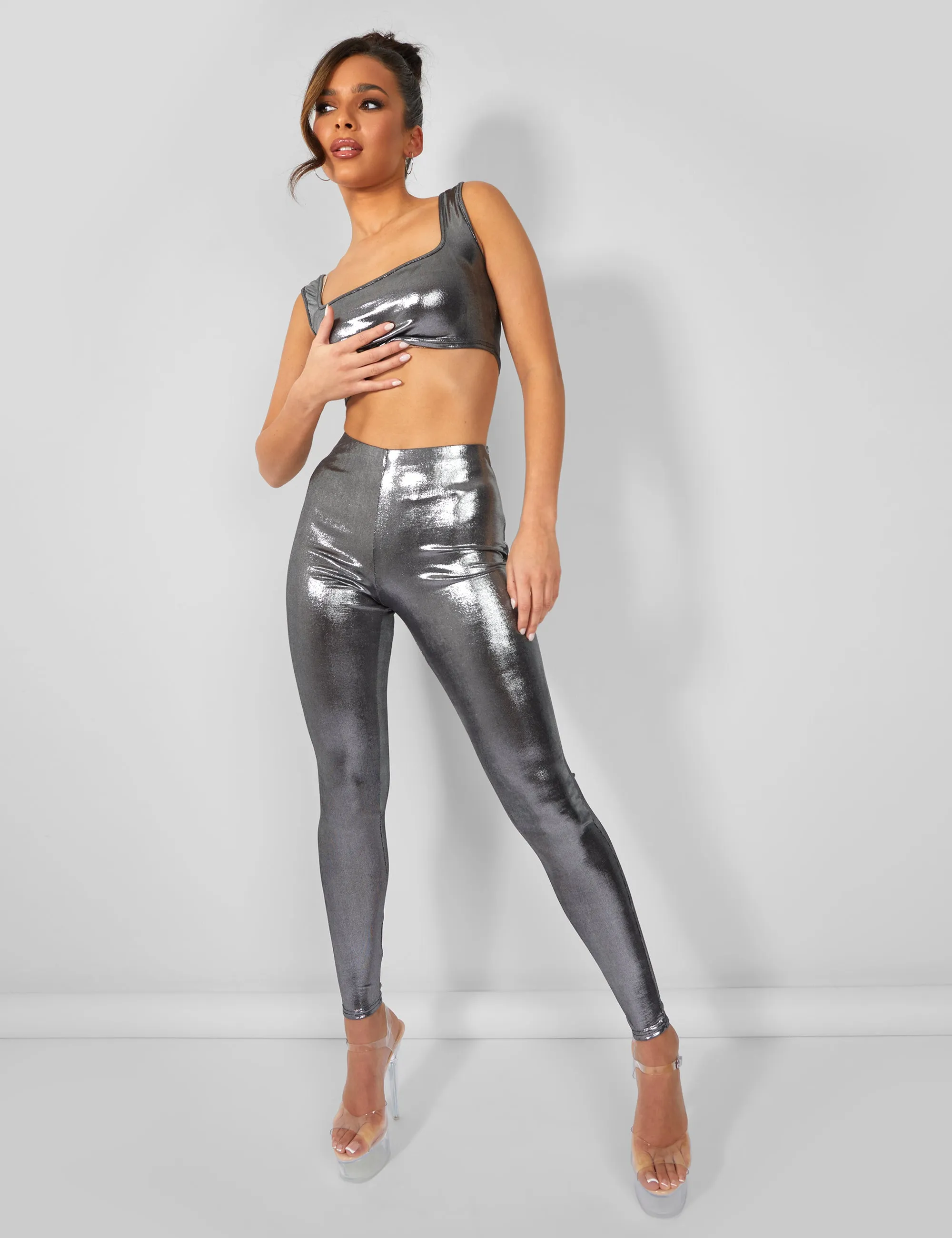Metallic Legging Silver sold by Public Desire