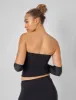 Public Desire Lace Hook and Eye Bandeau Top Co-ord in Black sold by Public Desire