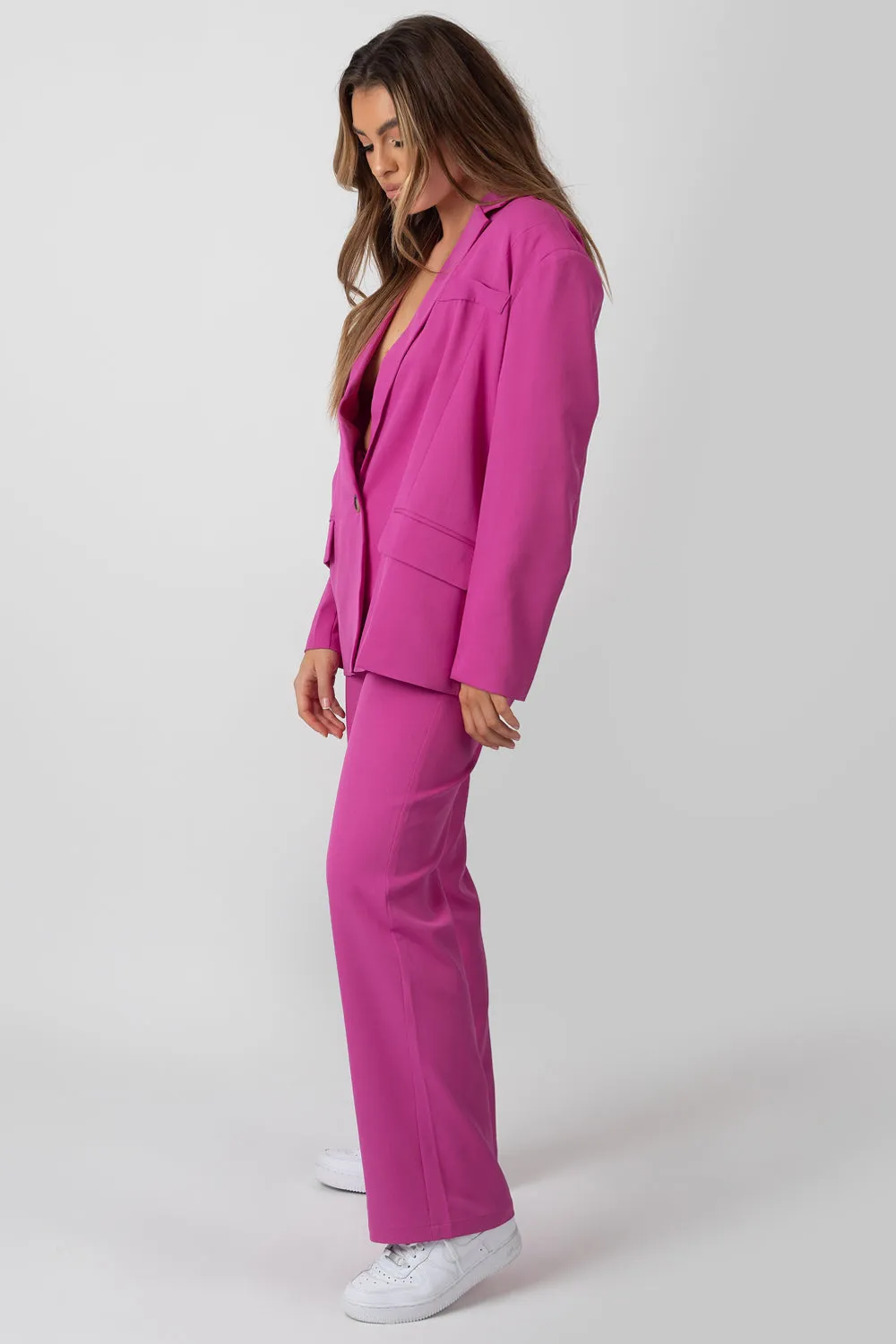 Oversized Dad Blazer Pink sold by Public Desire product image thumbnail 5