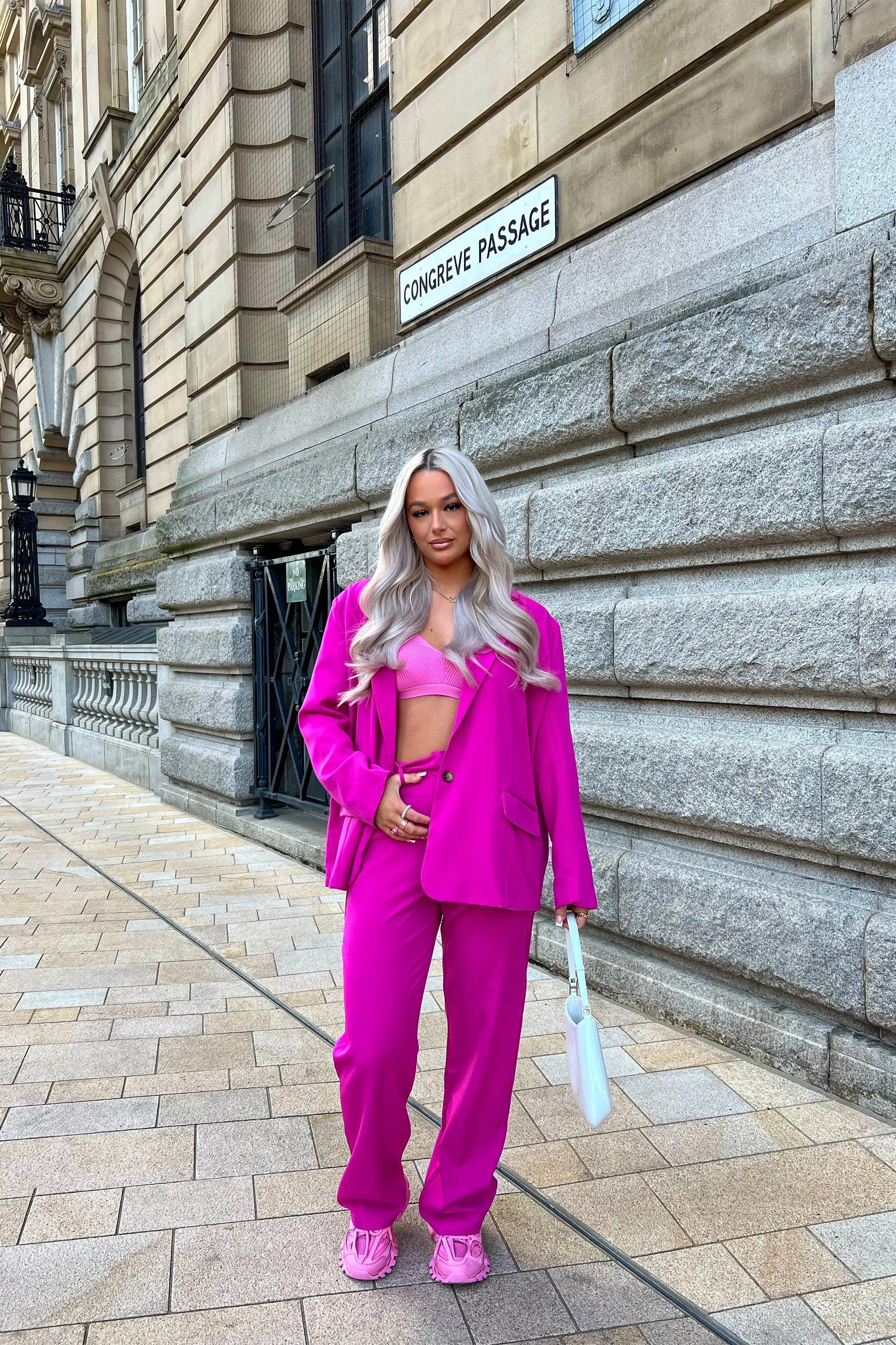 Oversized Dad Blazer Pink sold by Public Desire product image thumbnail 2