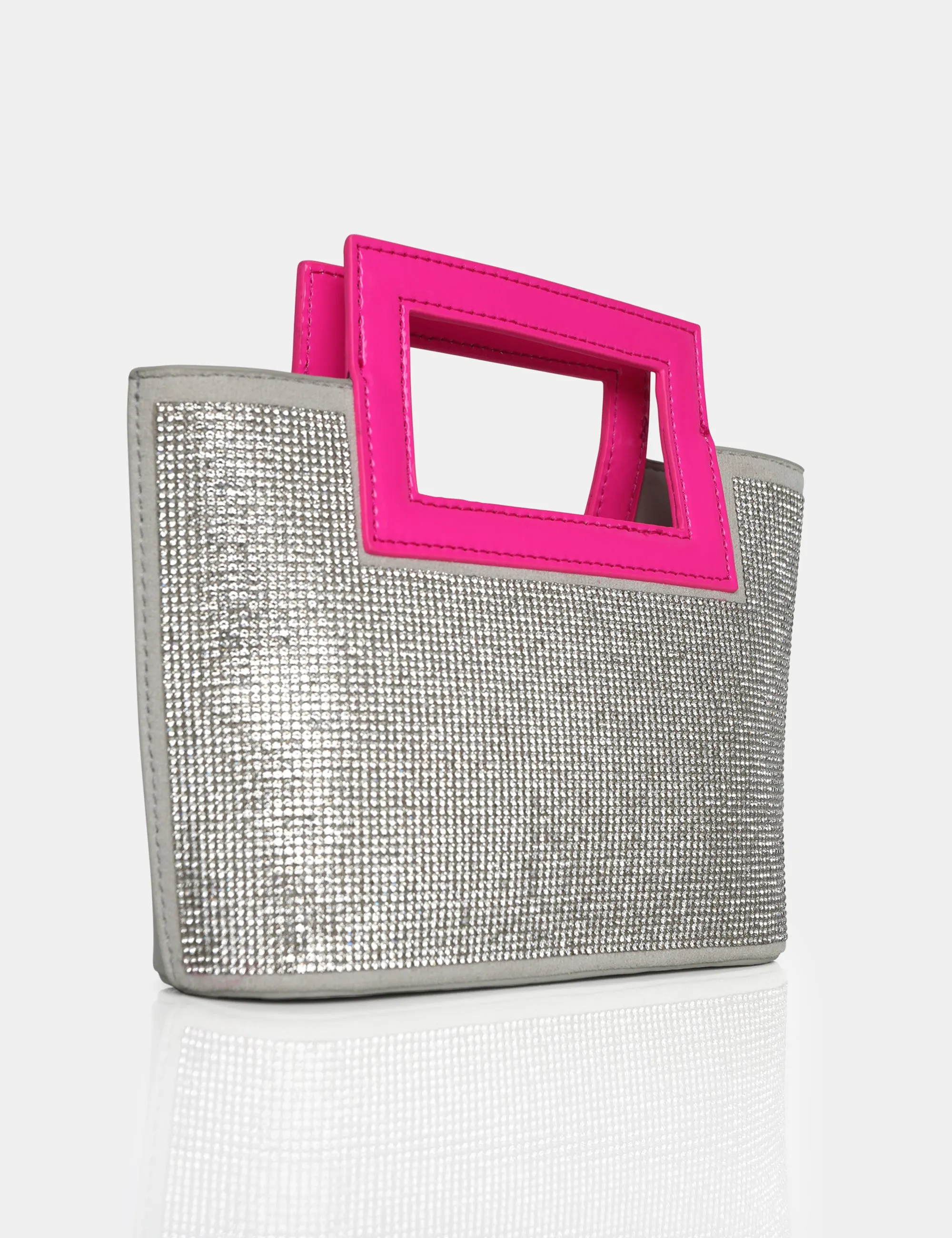 The Lustre Silver Pu Diamante Bag sold by Public Desire product image thumbnail 2
