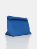 The Aria Cobalt Folded Detail Clutch Bag sold by Public Desire