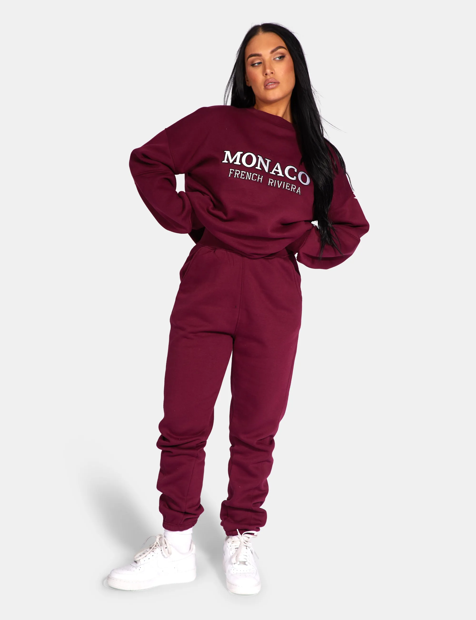 Monaco Embroidered Sweatshirt Berry sold by Public Desire product image thumbnail 4