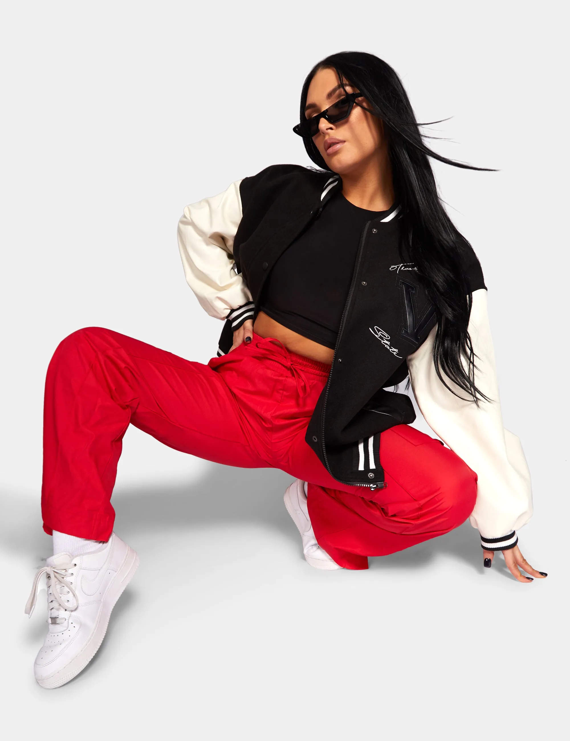 Split Hem Cargo Trousers Red sold by Public Desire product image thumbnail 2