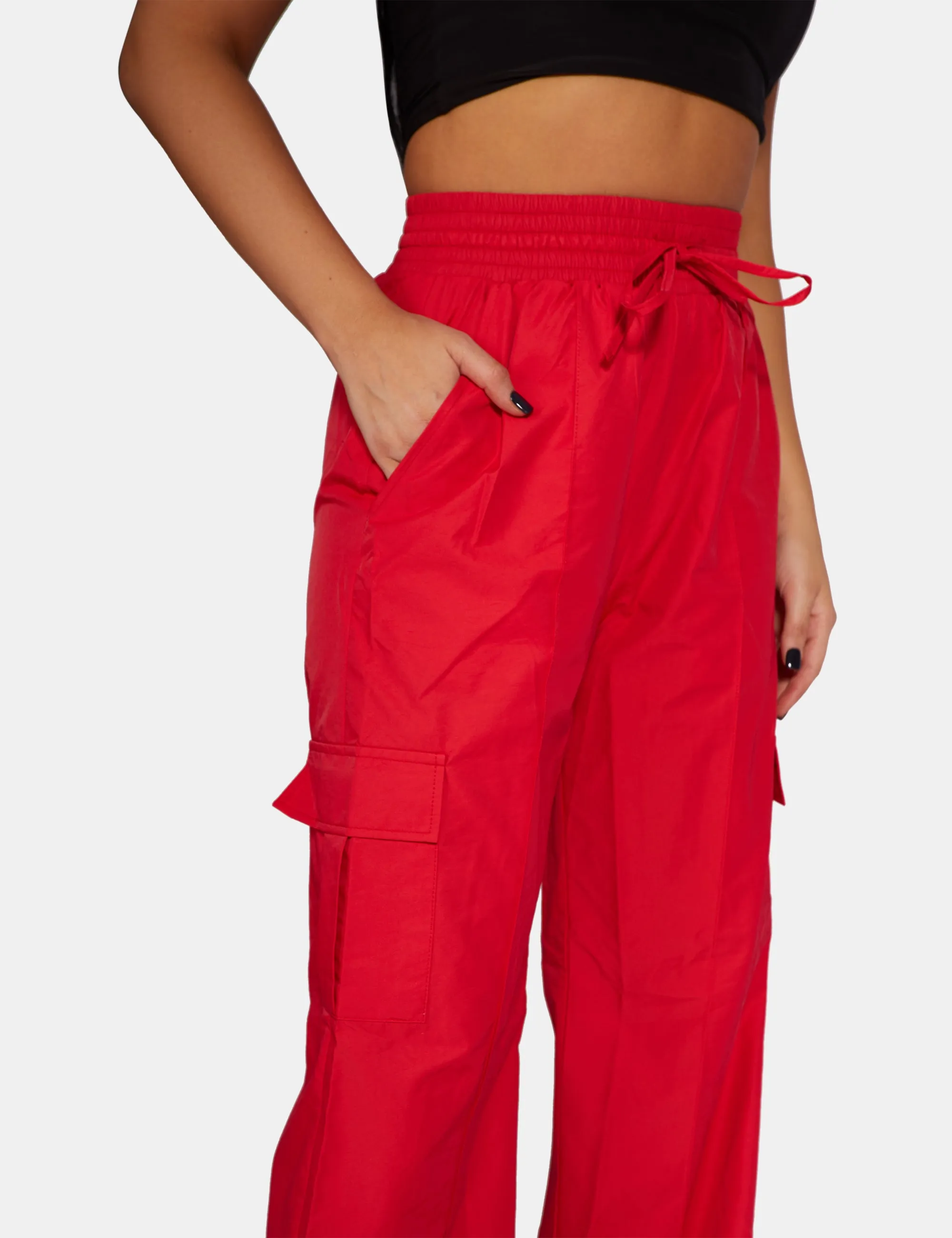 Split Hem Cargo Trousers Red sold by Public Desire product image thumbnail 5