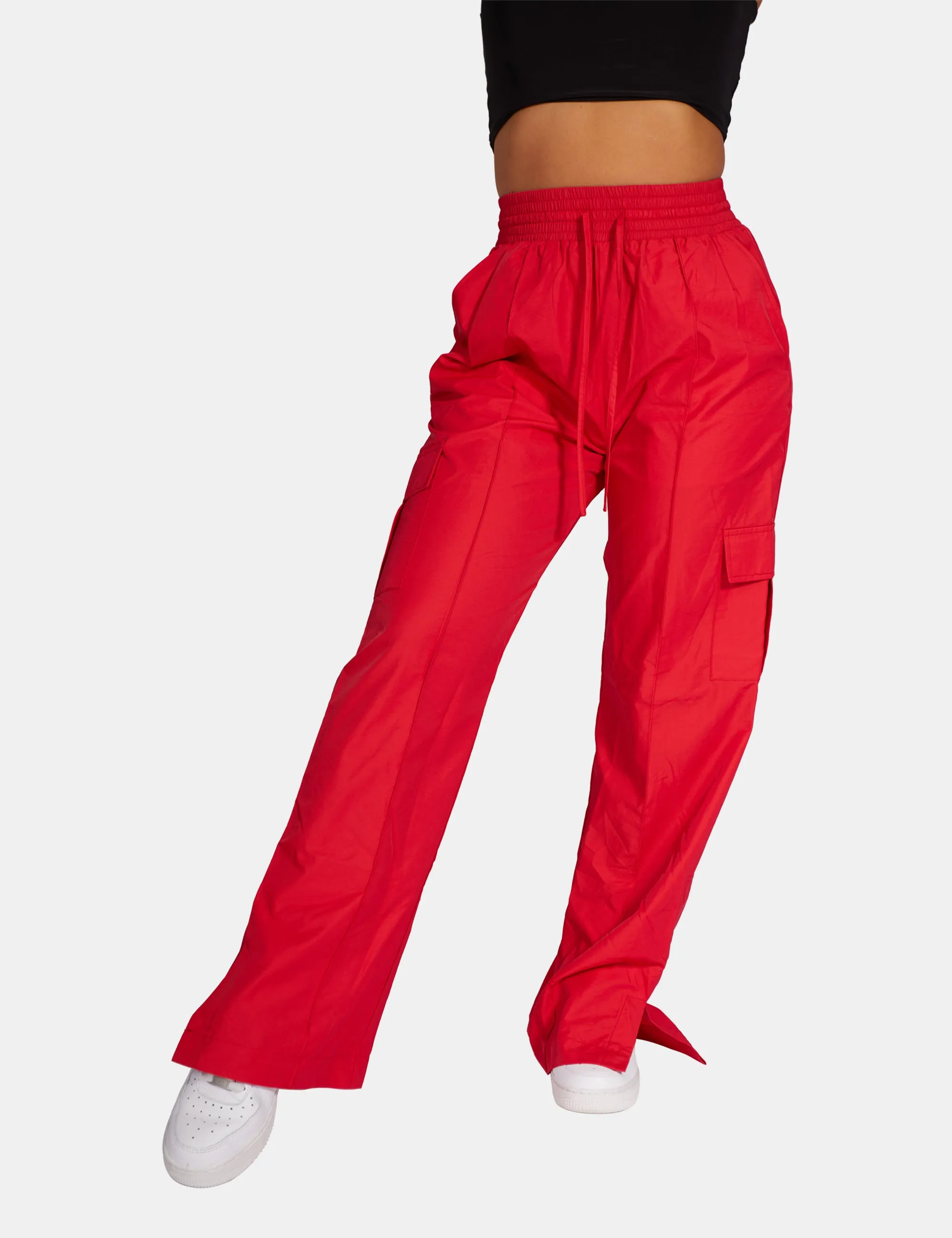 Split Hem Cargo Trousers Red sold by Public Desire product image thumbnail 3