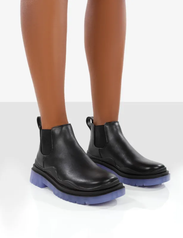 Myth Black Chunky Sole Chelsea Boots sold by Public Desire