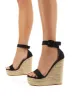 Amalie Black Espadrille Wedge Heeled Sandals sold by Public Desire