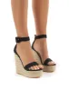 Amalie Black Espadrille Wedge Heeled Sandals sold by Public Desire