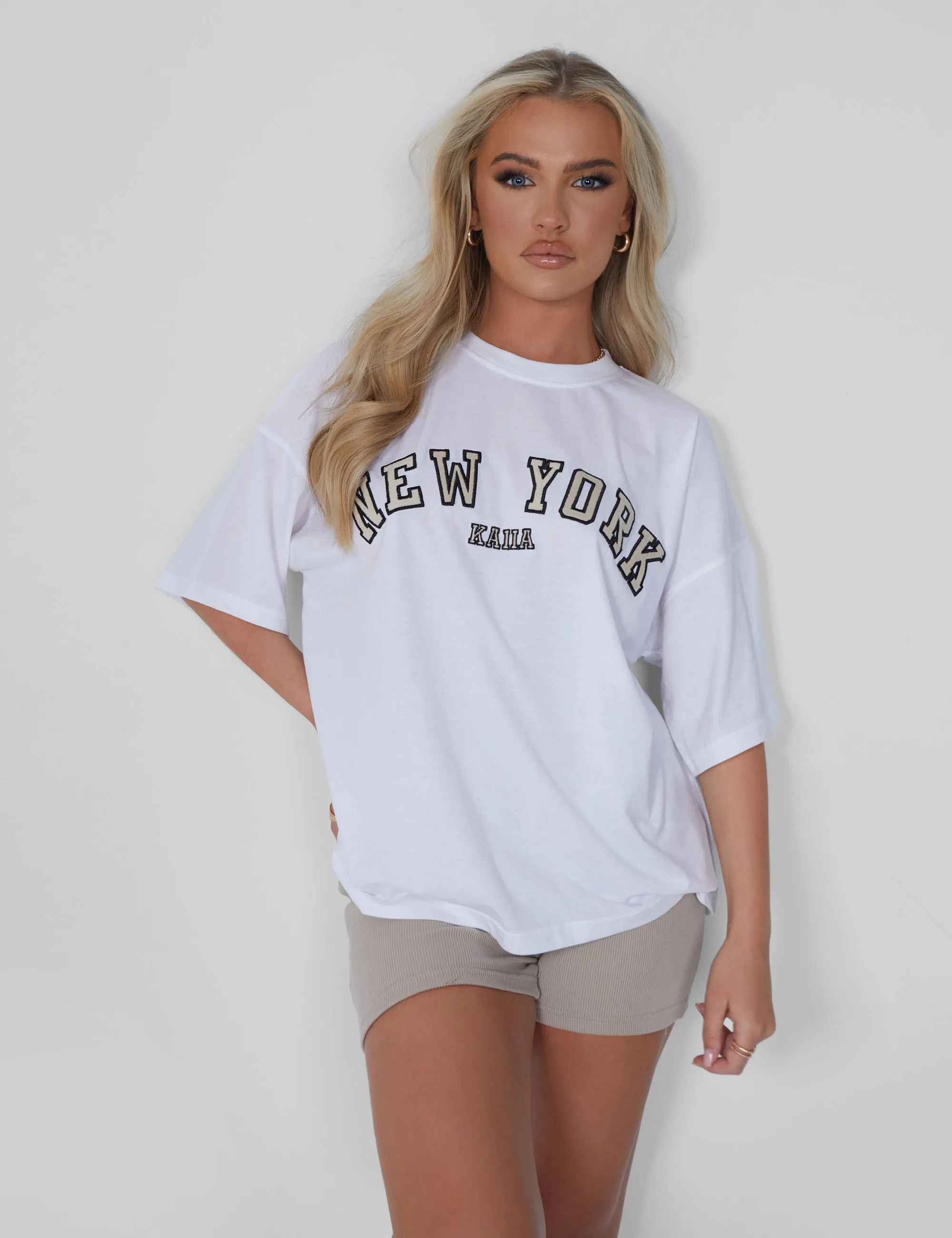 New York Oversized T-shirt White sold by Public Desire