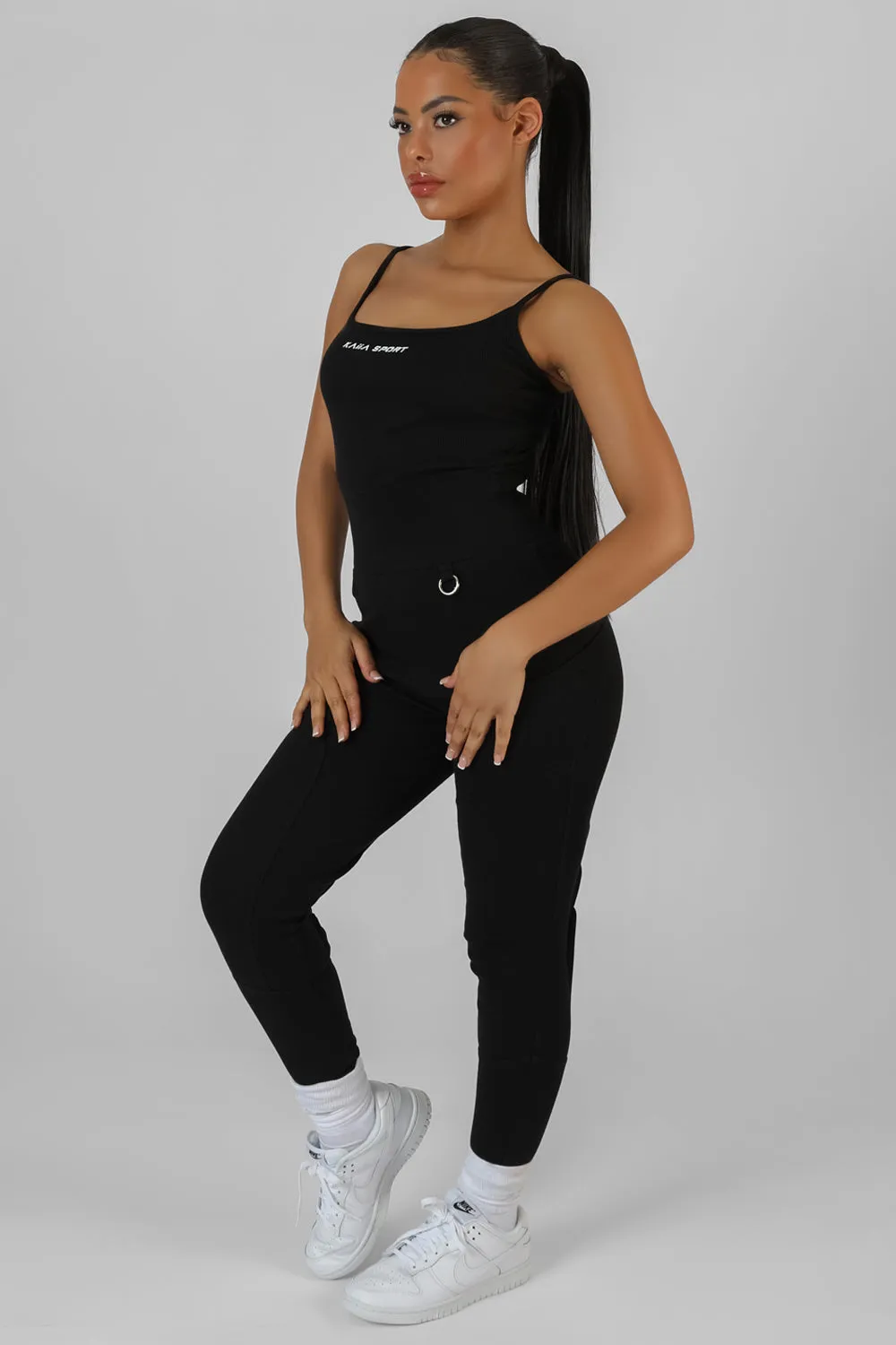 Pocket Detail Kaiia Sport Legging Unitard Black sold by Public Desire product image thumbnail 4