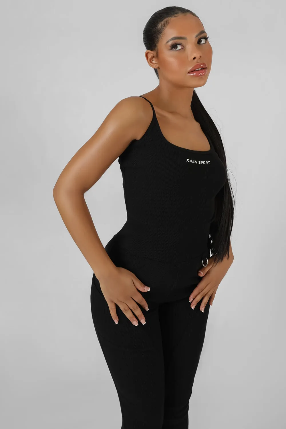 Pocket Detail Kaiia Sport Legging Unitard Black sold by Public Desire product image thumbnail 2