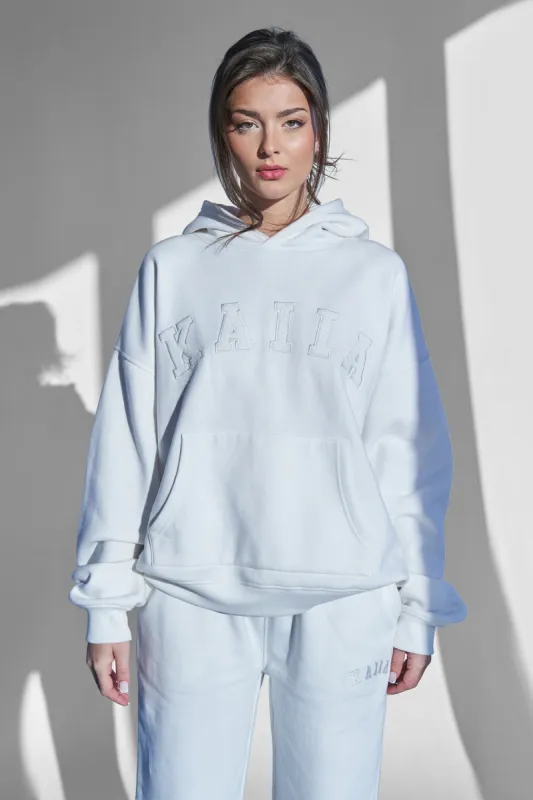 KAIIA SLOGAN OVERSIZED HOODIE WHITE sold by Public Desire