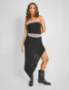 Lace Trim Midi Skirt Co-ord Black sold by Public Desire