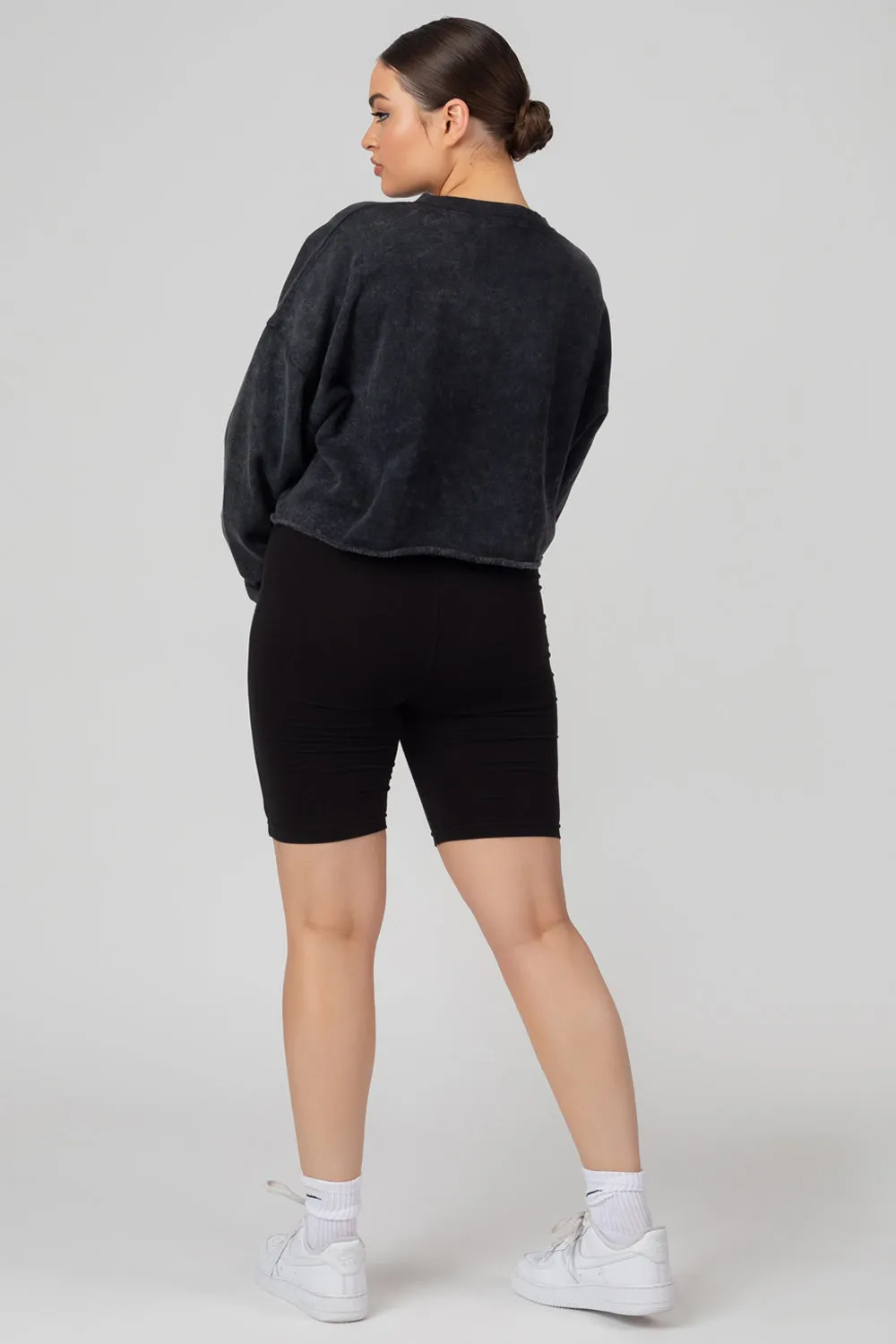 Double Ended Zip Cropped Sweat Acid Wash sold by Public Desire product image thumbnail 4