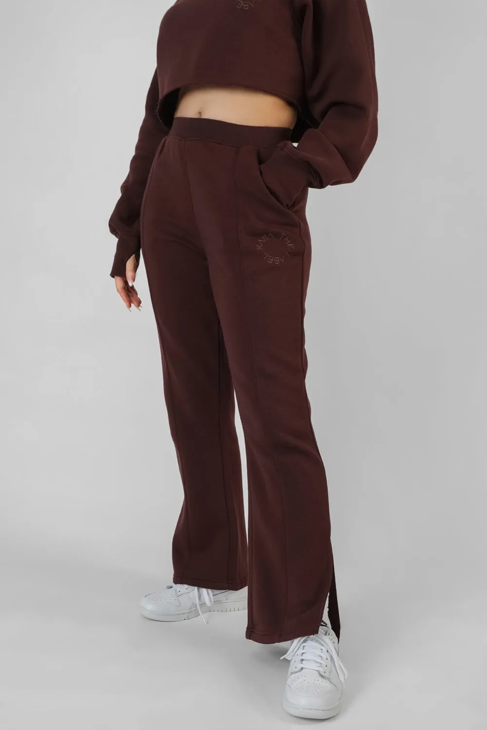 Kaiia Tonal Embroidered Joggers Dark Brown sold by Public Desire product image thumbnail 5