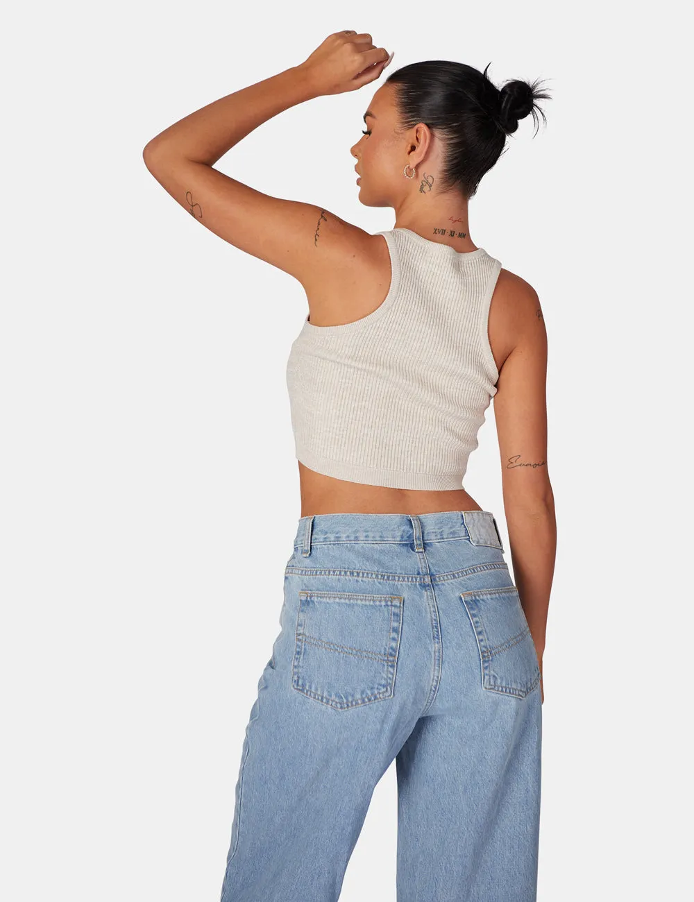 Extreme Racer Knitted Crop Oatmeal sold by Public Desire product image thumbnail 5