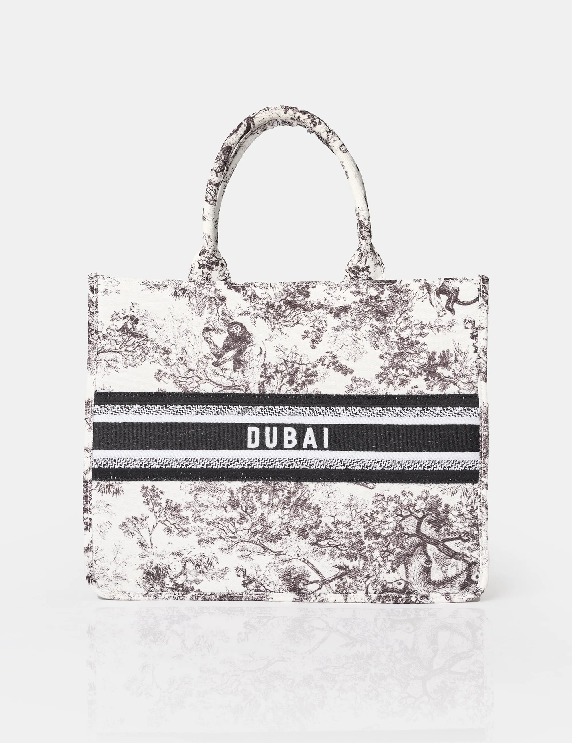The Dubai Black Oversized Canvas Tote Bag sold by Public Desire product image thumbnail 2