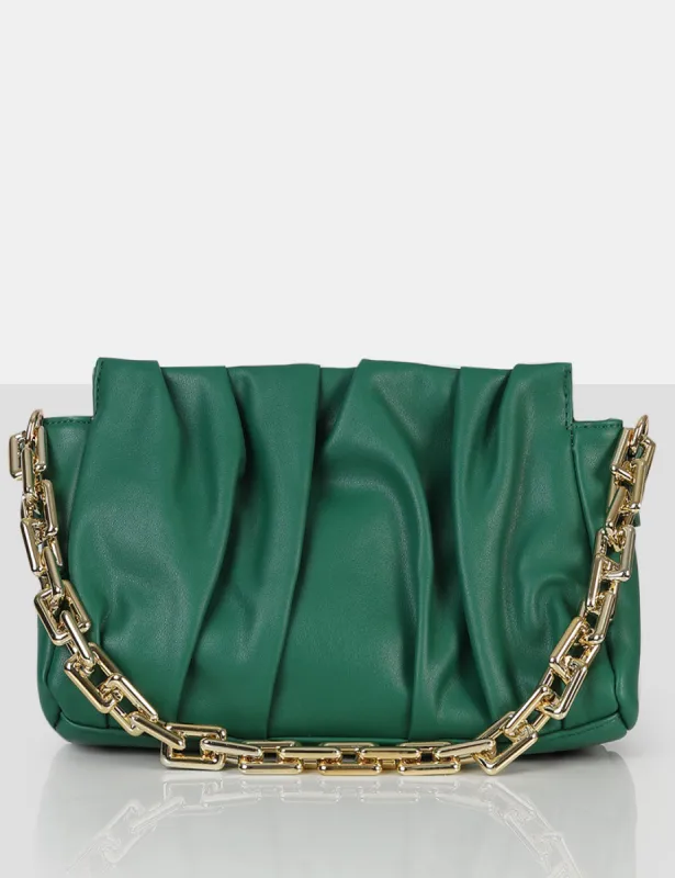 The Effia Green Chain Strap Shoulder Bag sold by Public Desire