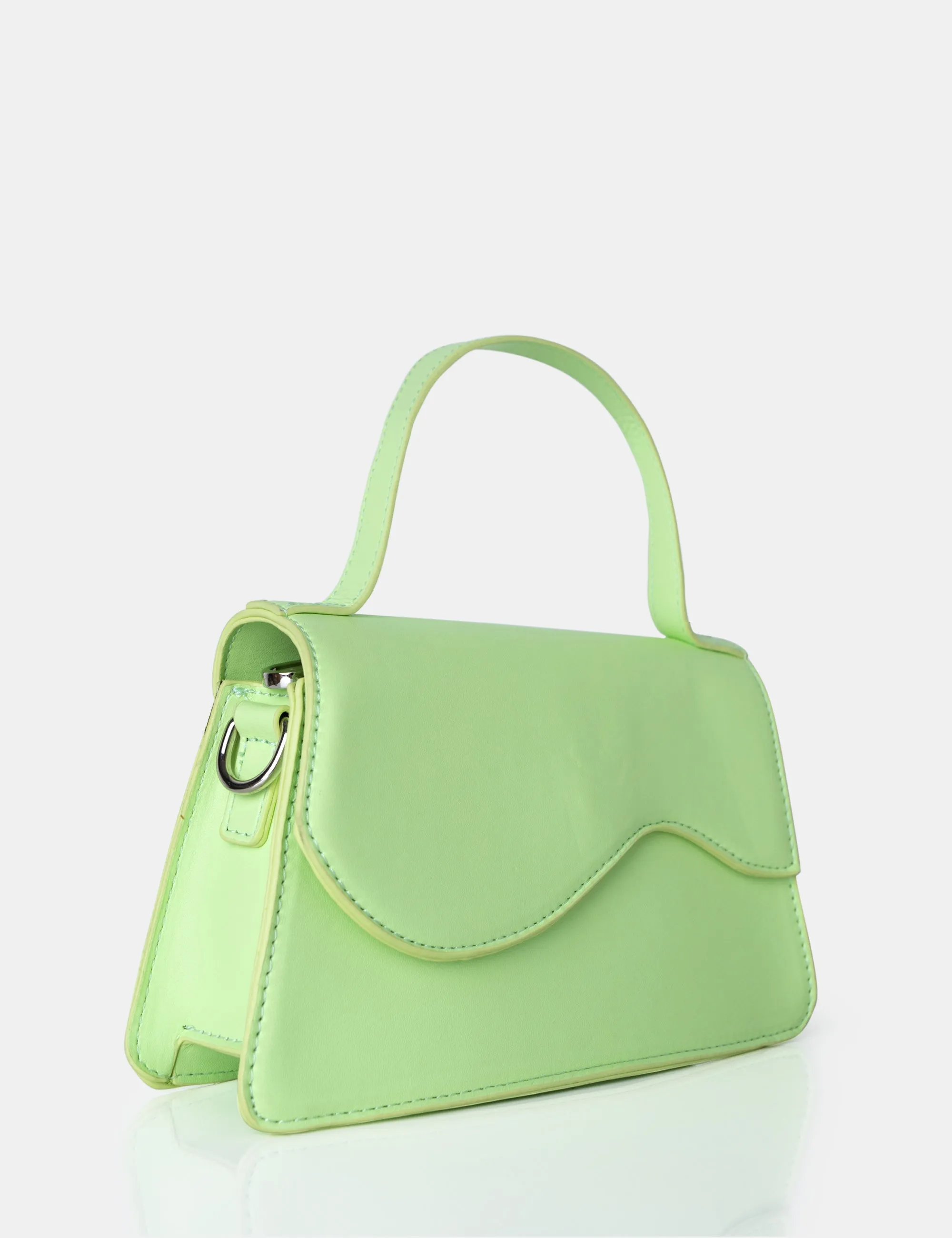 The Polly Soft Lime Croc Top Handle Mini Bag sold by Public Desire product image thumbnail 3