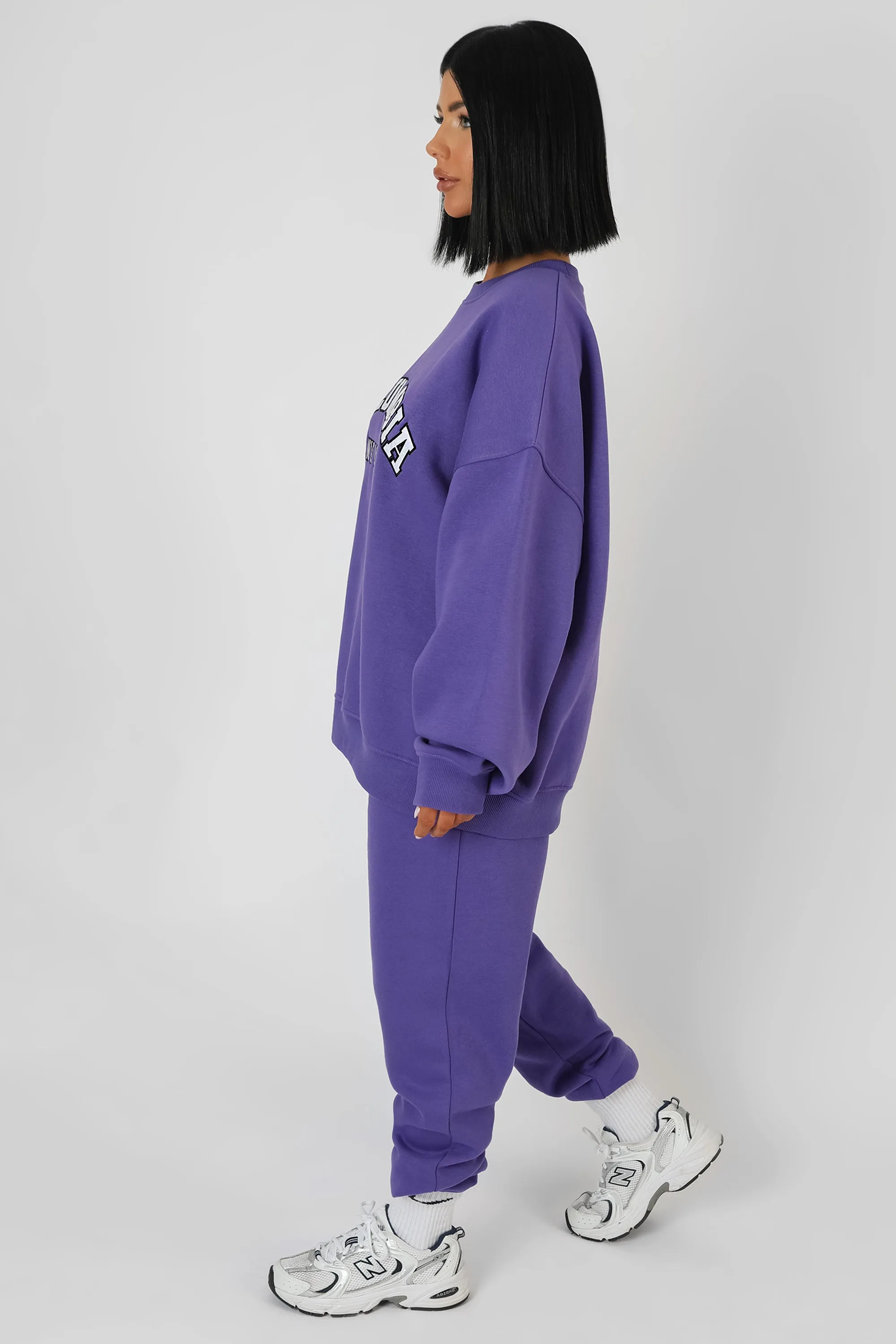Embroidered Slogan 90'S Jogger Purple sold by Public Desire product image thumbnail 3