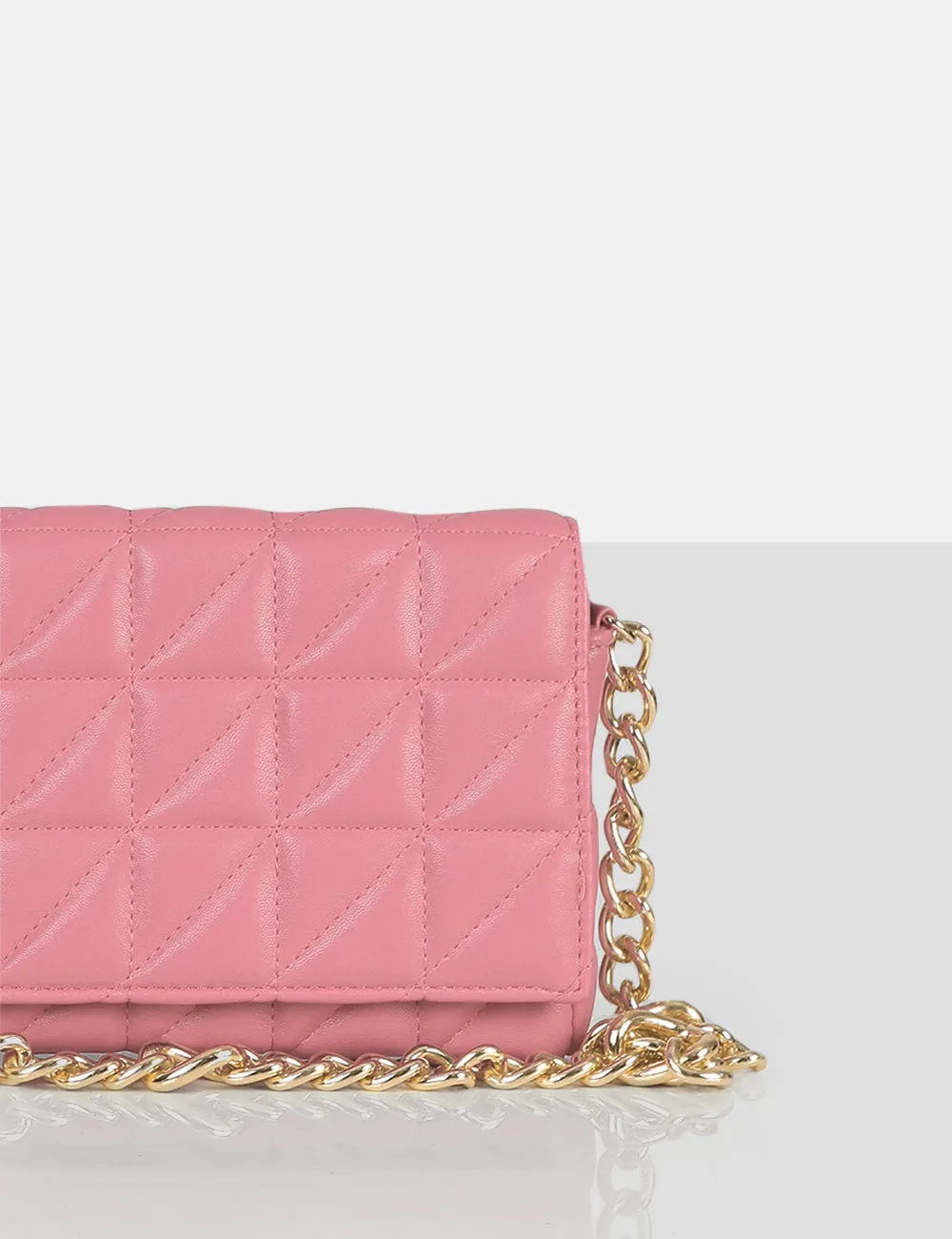 The Kahlo Pink Gold Chain Shoulder Mini Bag sold by Public Desire product image thumbnail 3