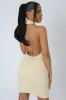 High Neck Backless Dress Butter sold by Public Desire
