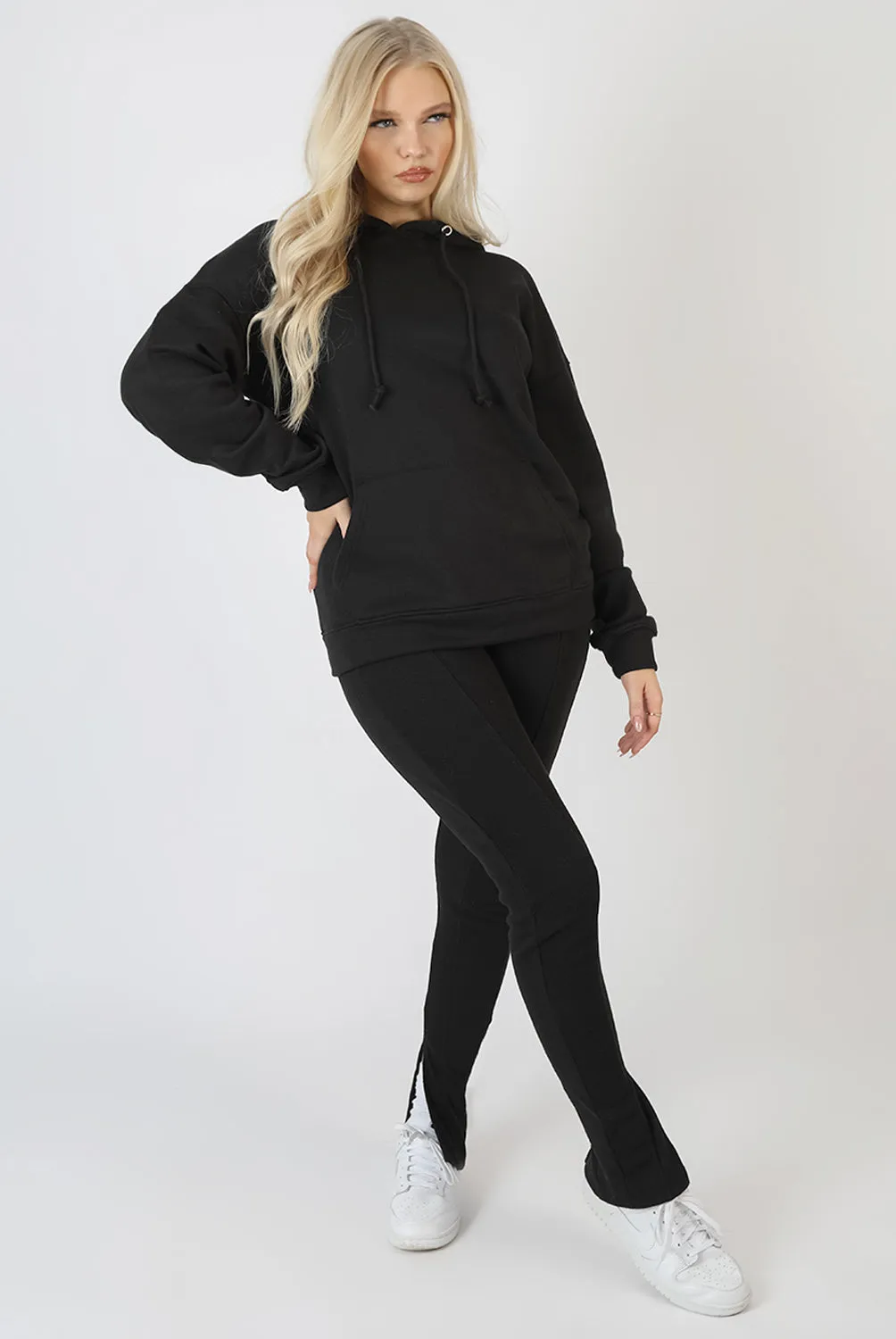 Oversized Hoodie With Front Pocket Black sold by Public Desire