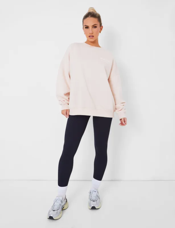 Kaiia Design Oversized Sweatshirt Pale Pink sold by Public Desire