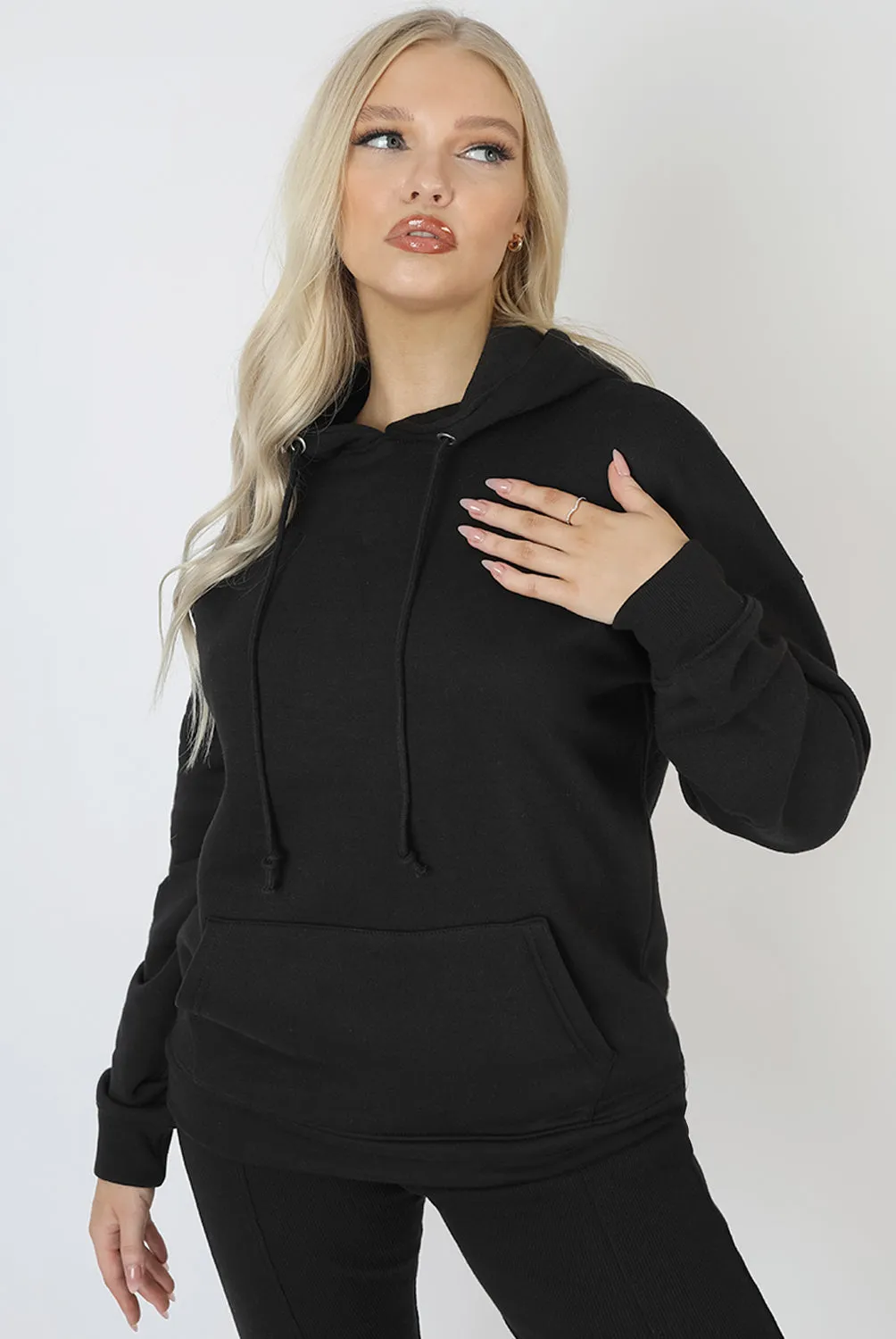 Oversized Hoodie With Front Pocket Black sold by Public Desire product image thumbnail 2