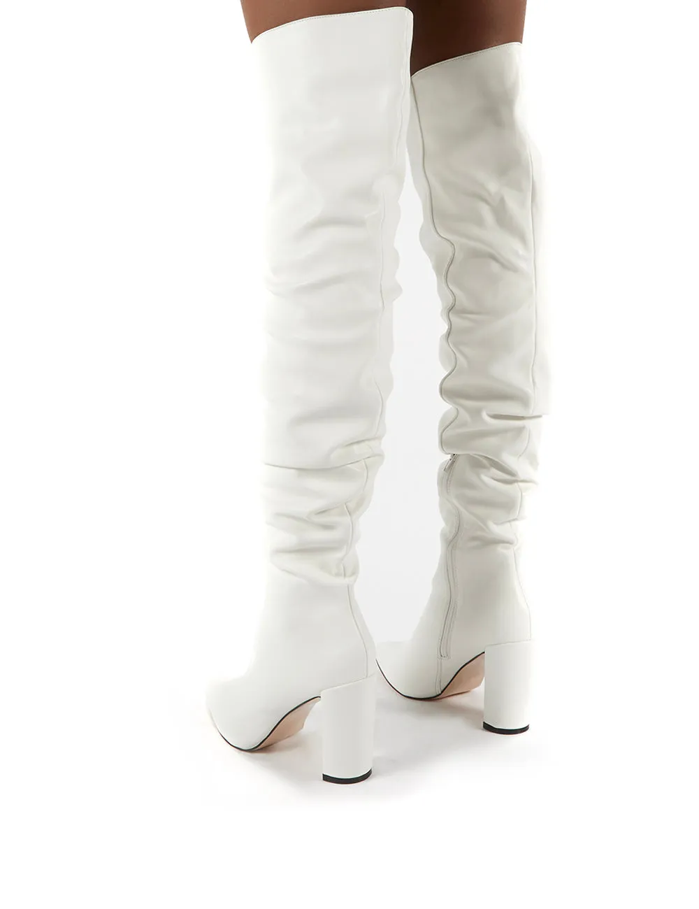 Theirs White PU Over the Knee Boots sold by Public Desire product image thumbnail 4