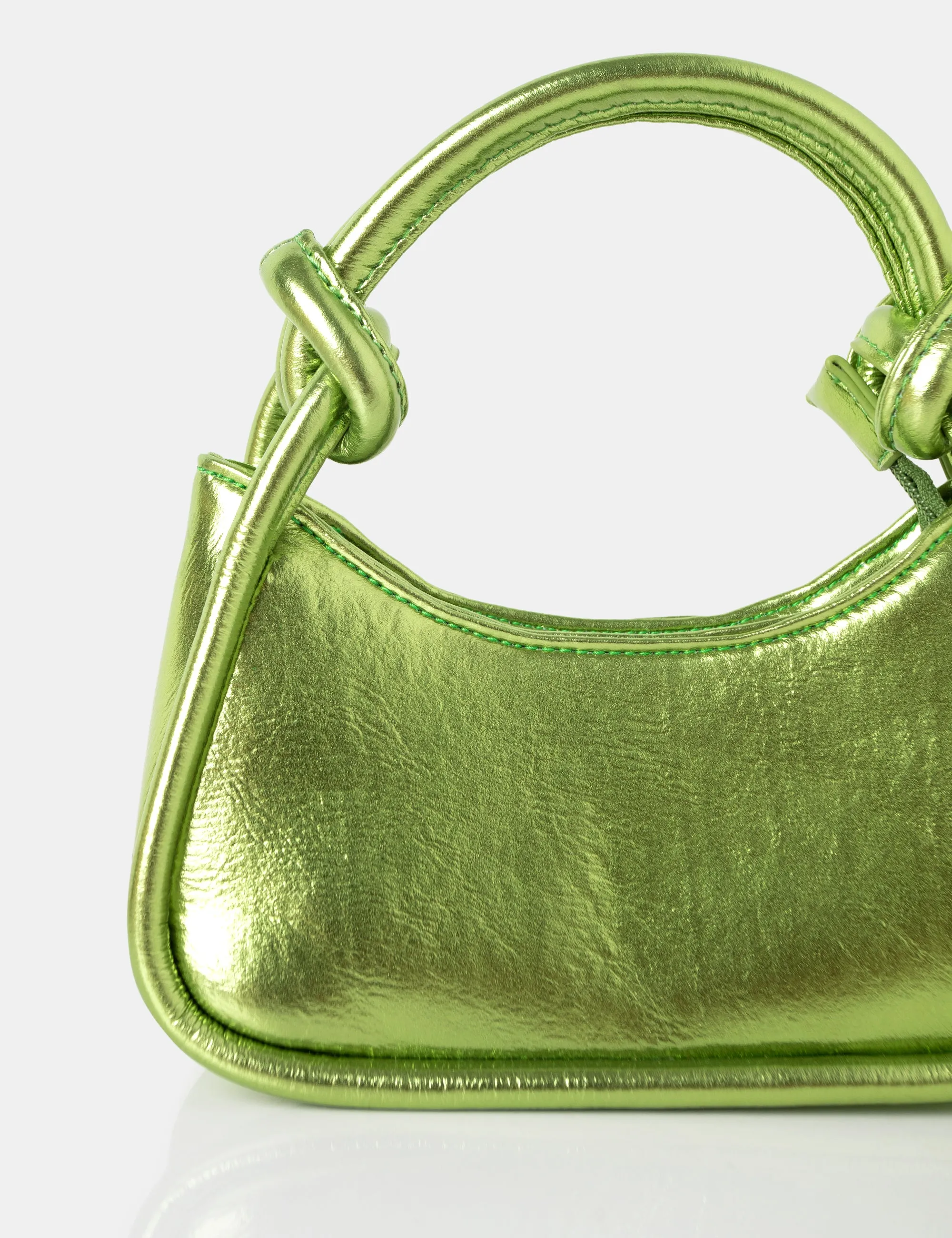 The Knot Metallic Green Pu Knotted Top Handle Grab Bag sold by Public Desire product image thumbnail 3
