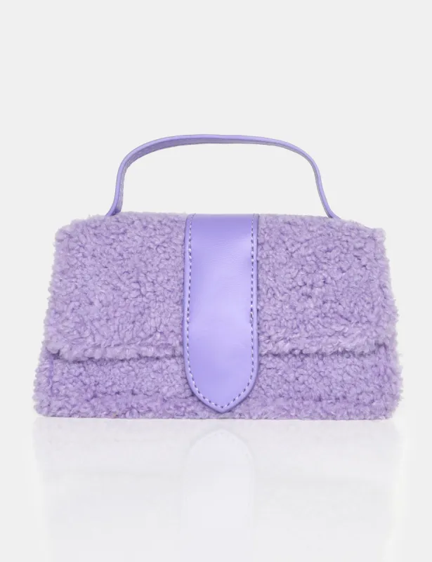 The Mika Lilac Shearling Mini Bag sold by Public Desire