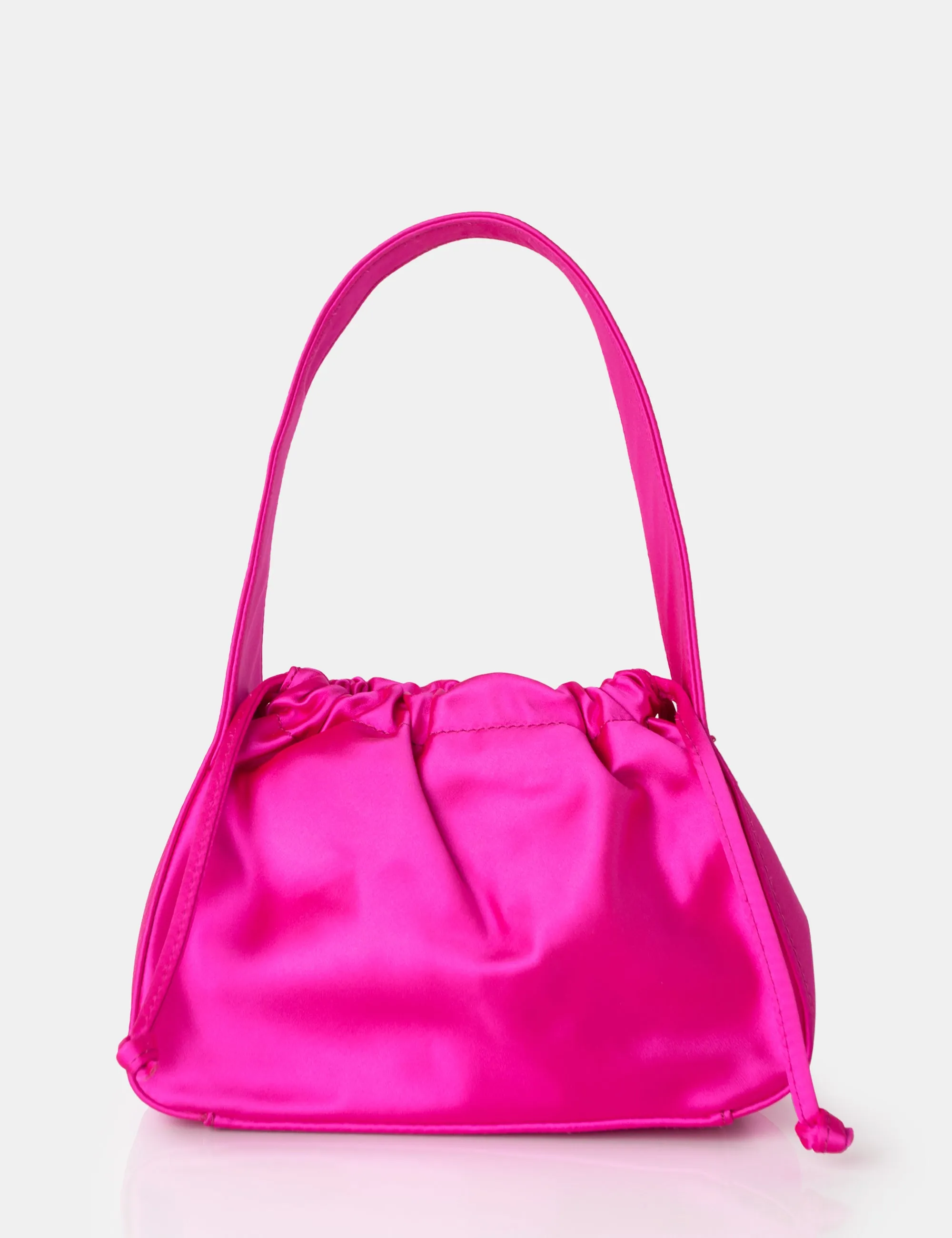 The Ella Hot Pink Satin Grab Bag sold by Public Desire