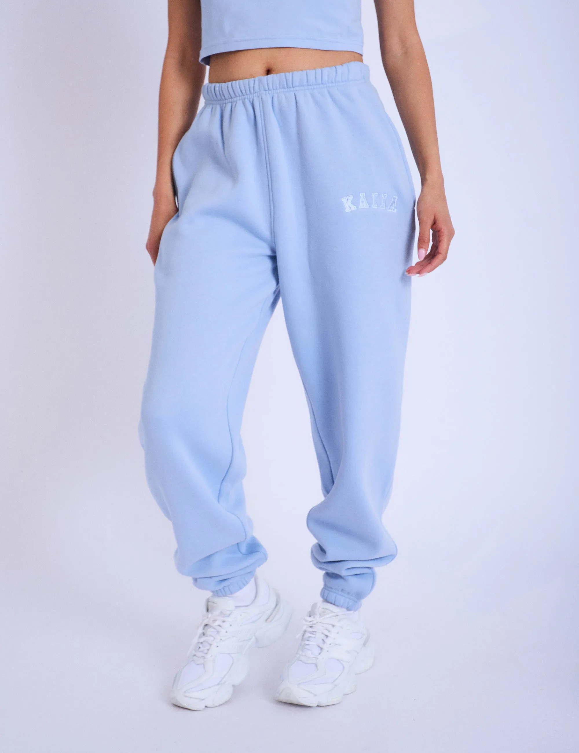 Kaiia Logo Cuffed Joggers Light Blue sold by Public Desire product image thumbnail 2