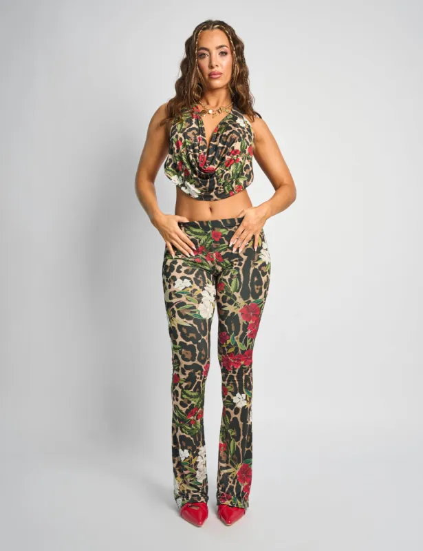 Slinky Printed Trouser Co-ord Multi sold by Public Desire